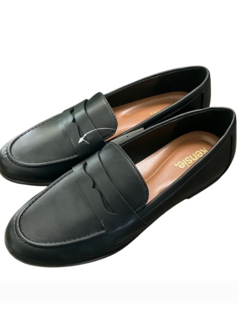 Kensie Ladies' Size 10 Penny Loafers Slip-on Shoes, Cognac